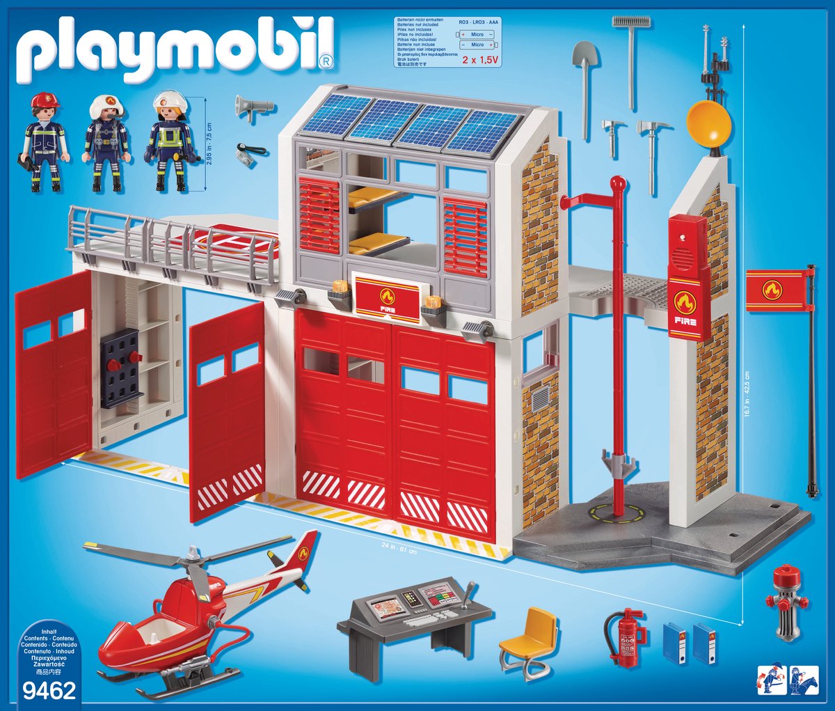PLAYMOBIL City Action Grote brandweerkazerne met helicopter - 9462 — afbeelding 9