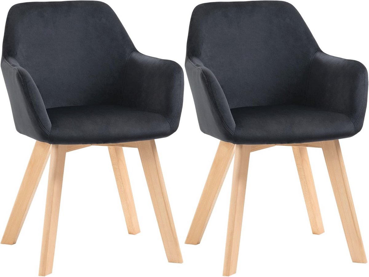 Set van 2 Eetkamerstoelen met Armleuning