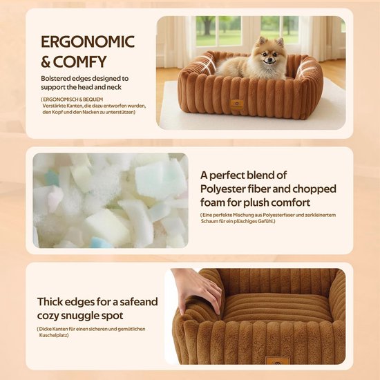 213293 - Hondenbed Bingo taupe chenille - Richmond Interiors