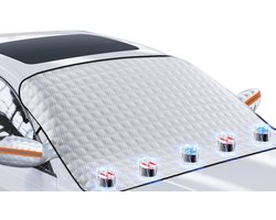 Voorruit Afdekhoes Auto - 5 Magnet Bevestiging - Beschermt tegen sneeuw, ijs, vorst en zon - Geschikt voor grote auto's - Vierlaags Materiaal - Opvouwbaar - 150x111 cm - 1 Stuk