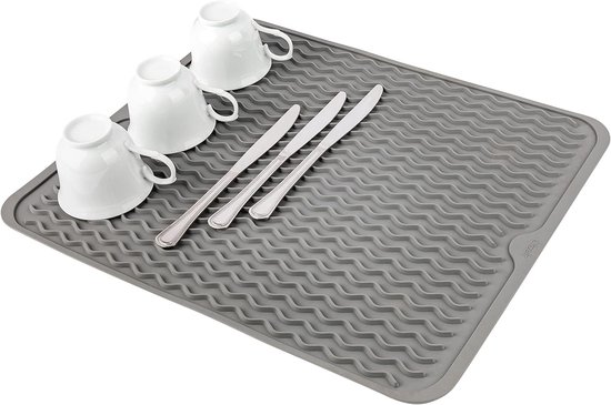 Mastrad Vierkante pannenlap - siliconen onderzetter - antislip groeven - isolerende en hittebestendige pot doek en onderlegger - voor beide handen te gebruiken siliconenmat