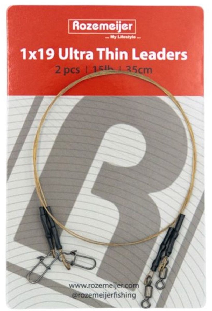 Rozemeijer 1x19 Ultra Thin Leaders 30lbs 13.6kg 35cm