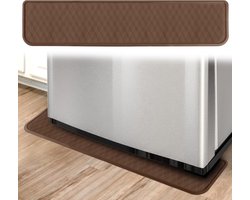 Grote Siliconen Lekbak voor Koelkast, Wasmachine en Droger - Antislip Mat voor Onder Apparaten (Bruin)