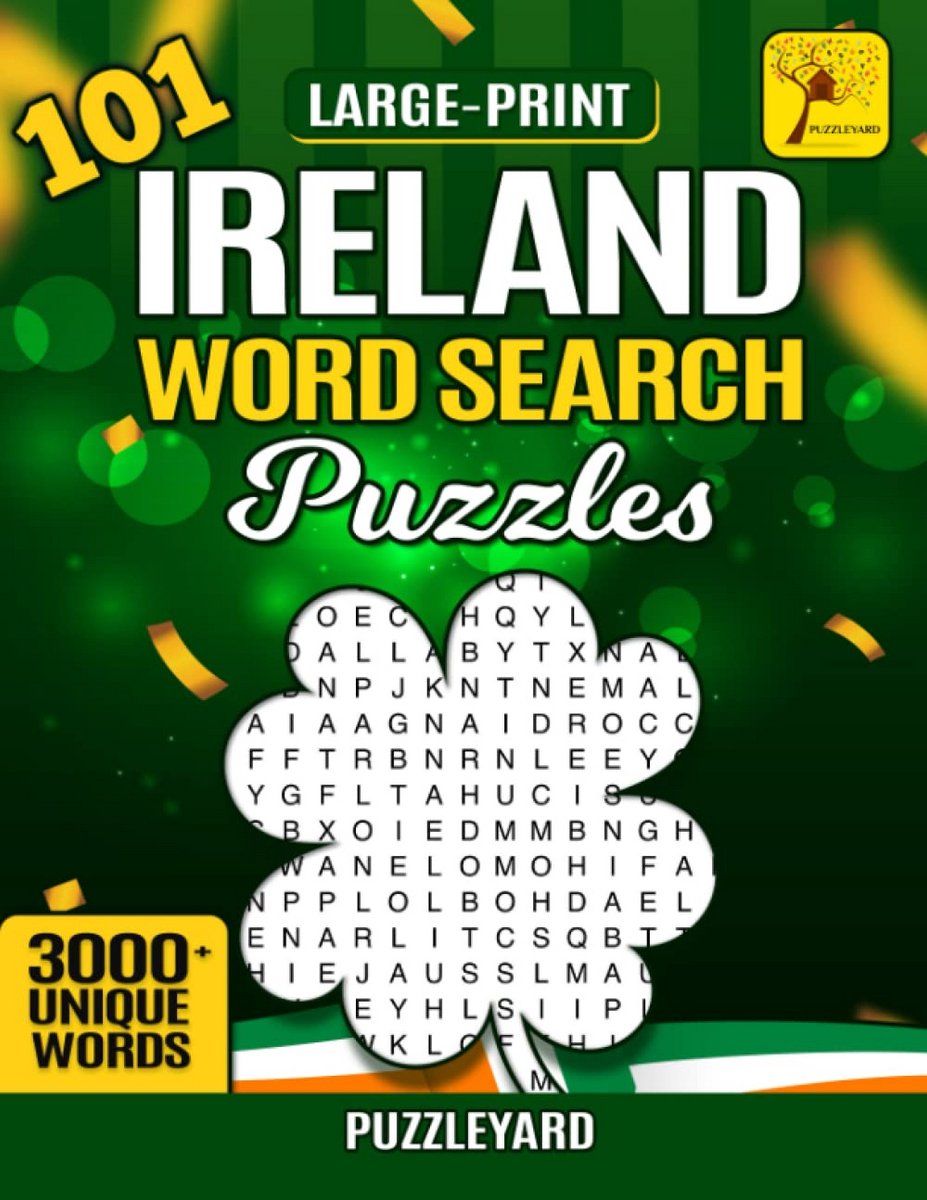 Groot Letter Ierland Woordzoeker Puzzelboek: 101 Thema's en Meer dan 3000 Woorden