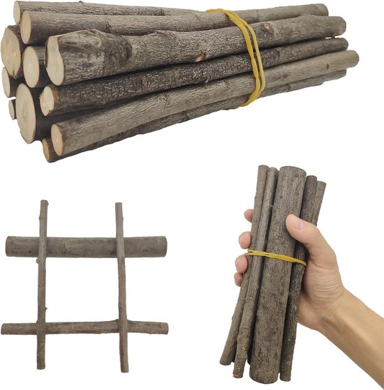 thumbnail: Houten Stokken Om Te Knutselen 3mm - 200 Stuks Suikerspin Stokjes Rond 20cm | Natuurlijk Berkenhout Voor Kerstdecoratie & Modelbouw