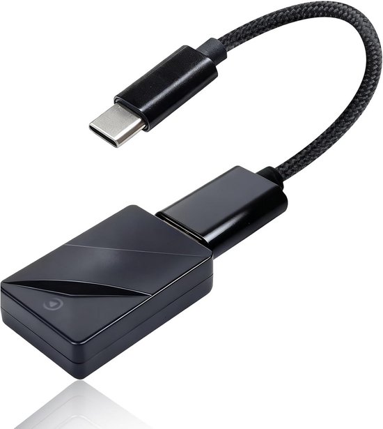 Draadloze CarPlay & android dongle - PRO mini - Apple - Android - Auto - Bluetooth - Draadloos - Wireless - Receiver - AirPlay - Compact - incl USB-C