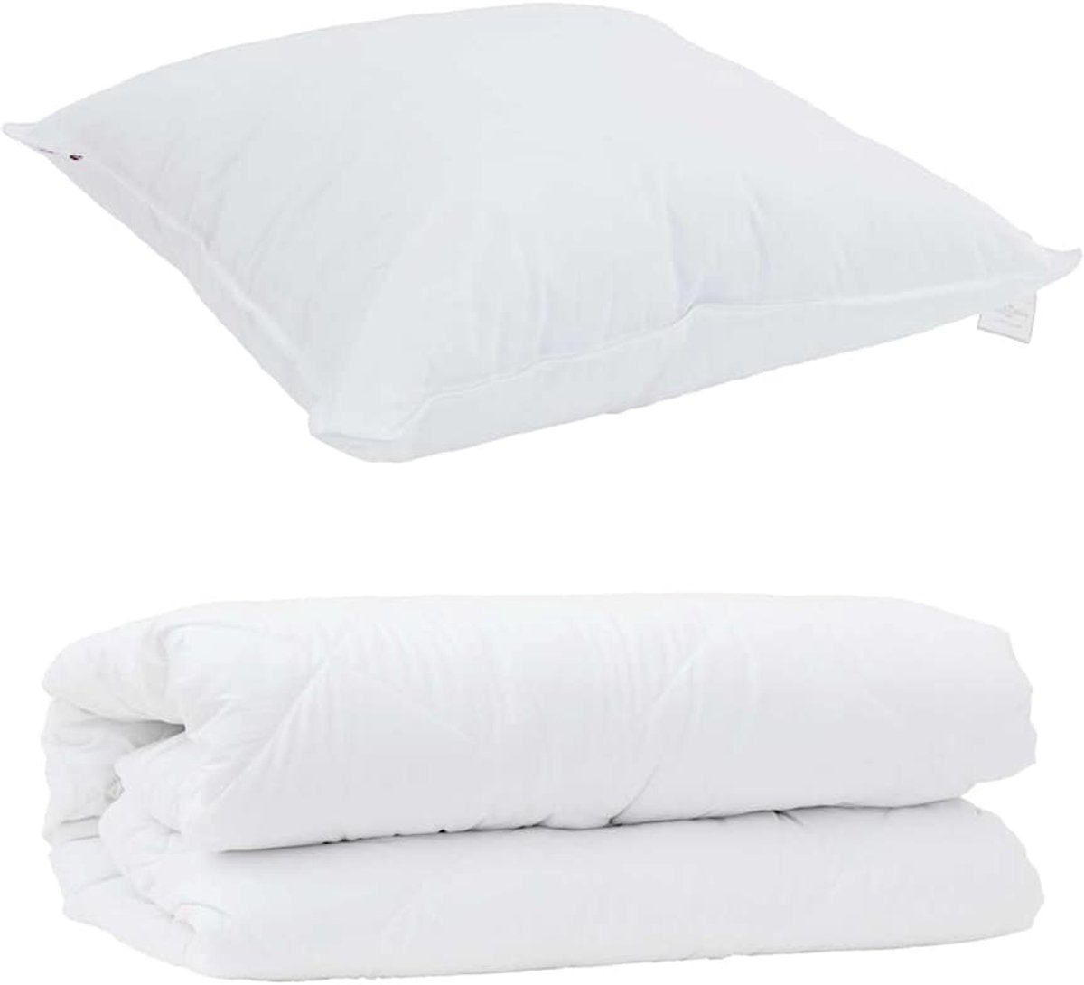 Dekbed Set met kussen 2 st | Beddengoed Wit Microfibre