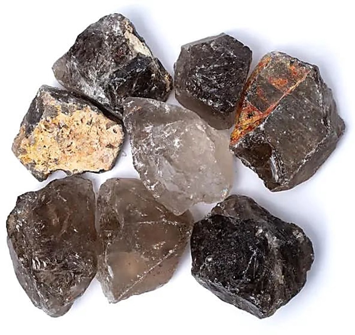 Ruwe rookkwarts -- ±1000g; ±3-6cm