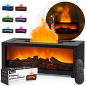 Boncy® Fireplace Aroma Diffuser – Luchtbevochtiger Aromadiffusers met 9 Licht-opties & Afstandsbediening – Geurverspreider Vernevelaar – Aromatherapie Aromadiffusers - Geschikt voor etherische olie - Verdamper Verstuiver