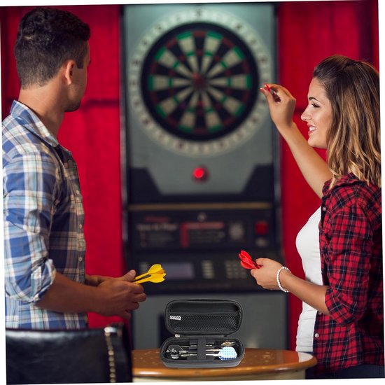Stevige EVA Darts Houder voor 3 Darts - Beschermende Opbergcase met Rits en Netvak — afbeelding 2