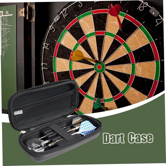 Stevige EVA Darts Houder voor 3 Darts - Beschermende Opbergcase met Rits en Netvak — afbeelding 5
