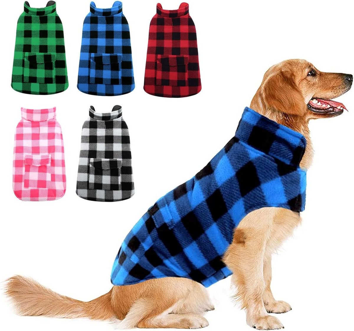 Honden Winterjas Fleece Gevoerd Waterdicht en Winddicht