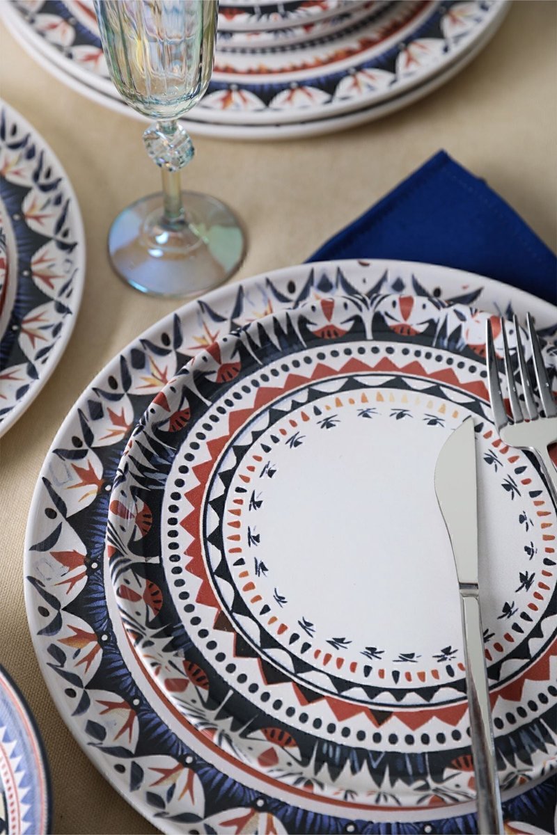 Keramika Serviesset - Keraart Ethnic - 24 delig - 6 persoons - Stoneware
