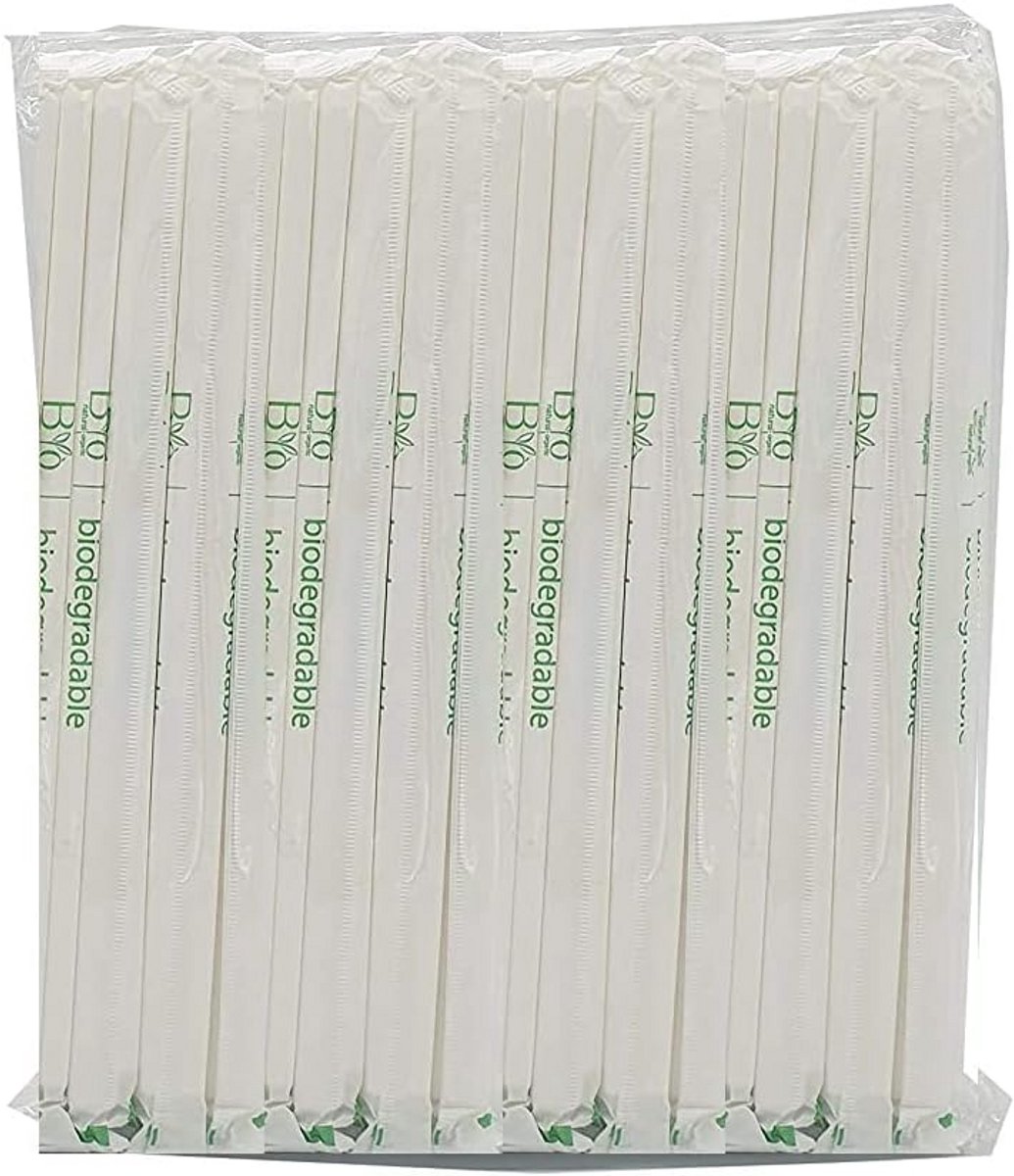 200 Witte Papieren Rietjes - Biologisch Afbreekbaar & Composteerbaar (20 cm)