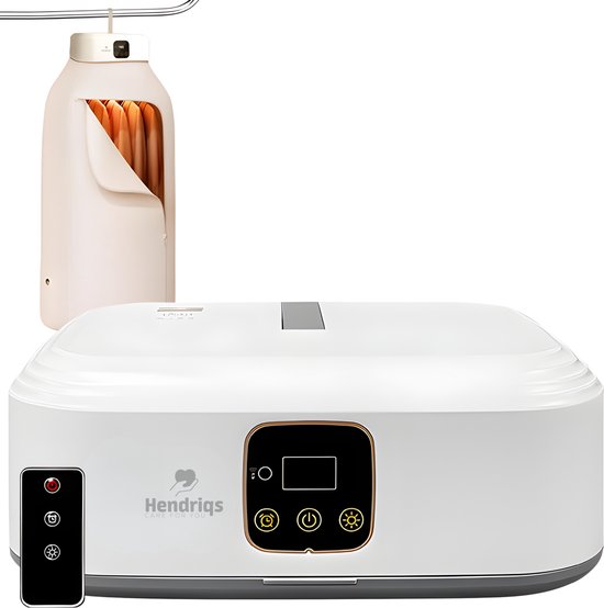 Hendriqs® Wasdroger Condensdroger 8 kg | 90°C mini droger met UV-sterilisatie | Droge Kleding & Warme Kamer Tegelijk | Alternatief voor Warmtepompdroger & Wasdroogcombinatie & Droogkast & Elektrisch Droogrek