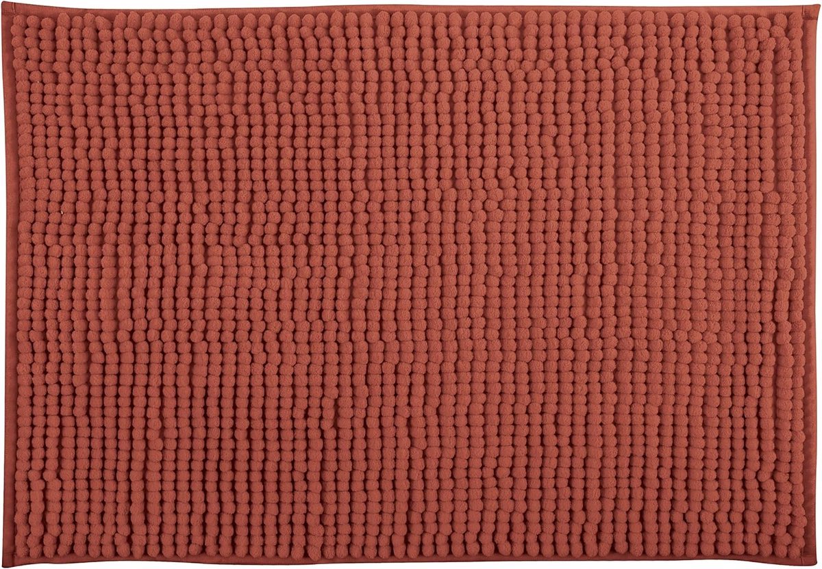 Stunq® Zachte Chenille Badmat voor Comfortabele Stappen in Terracotta Rood
