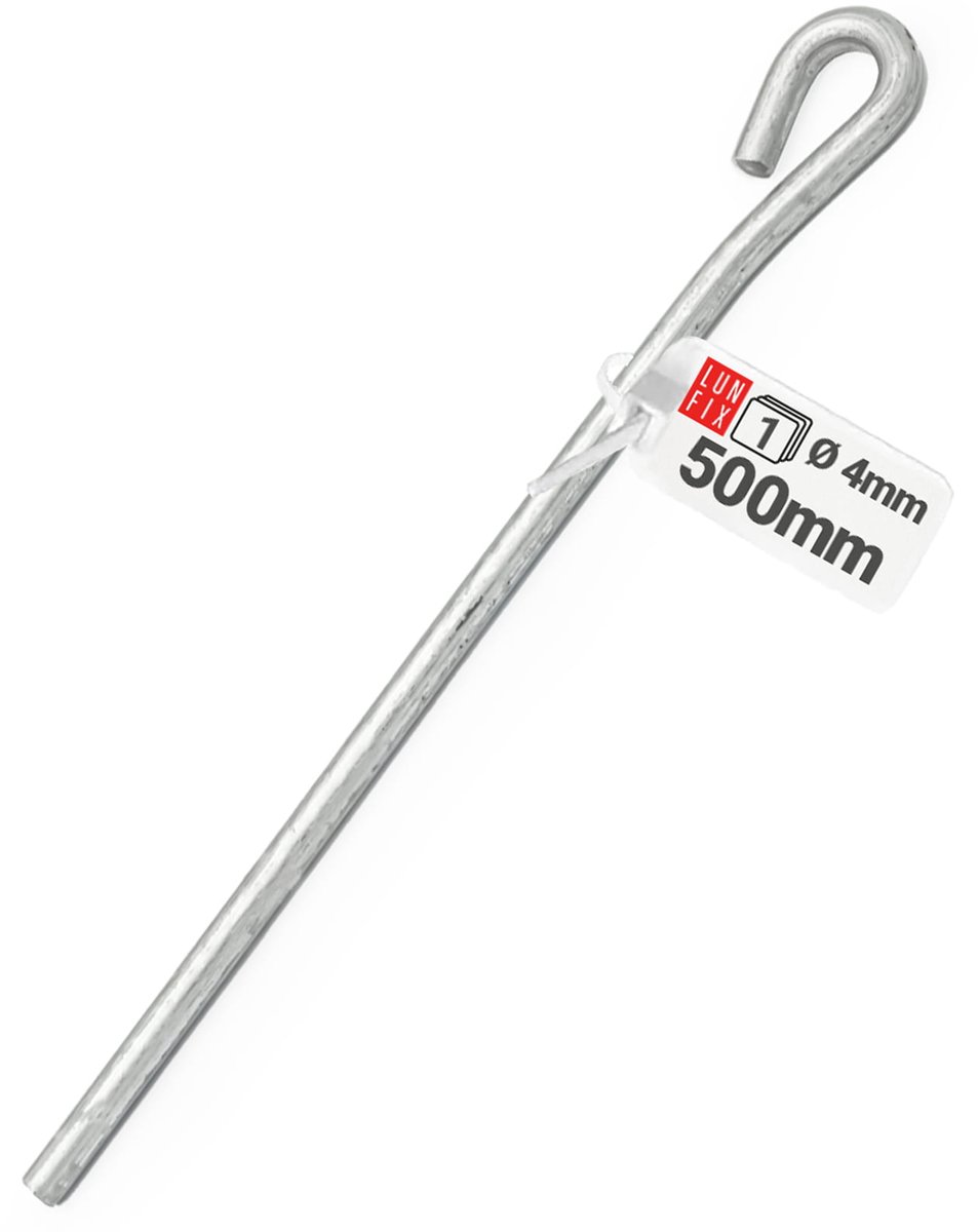 LUN FIX - Bevestigingsdraad 500 mm - 1 stuk - 4 mm diameter - Hangdraad - Voor verlaagde plafonds