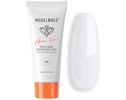 Modelones - Milky White - HEMA & TPO-vrije Polygel - Poly Nail Gel 60 g - Nagelverlenging - UV/LED - Niet-plakkerige formule