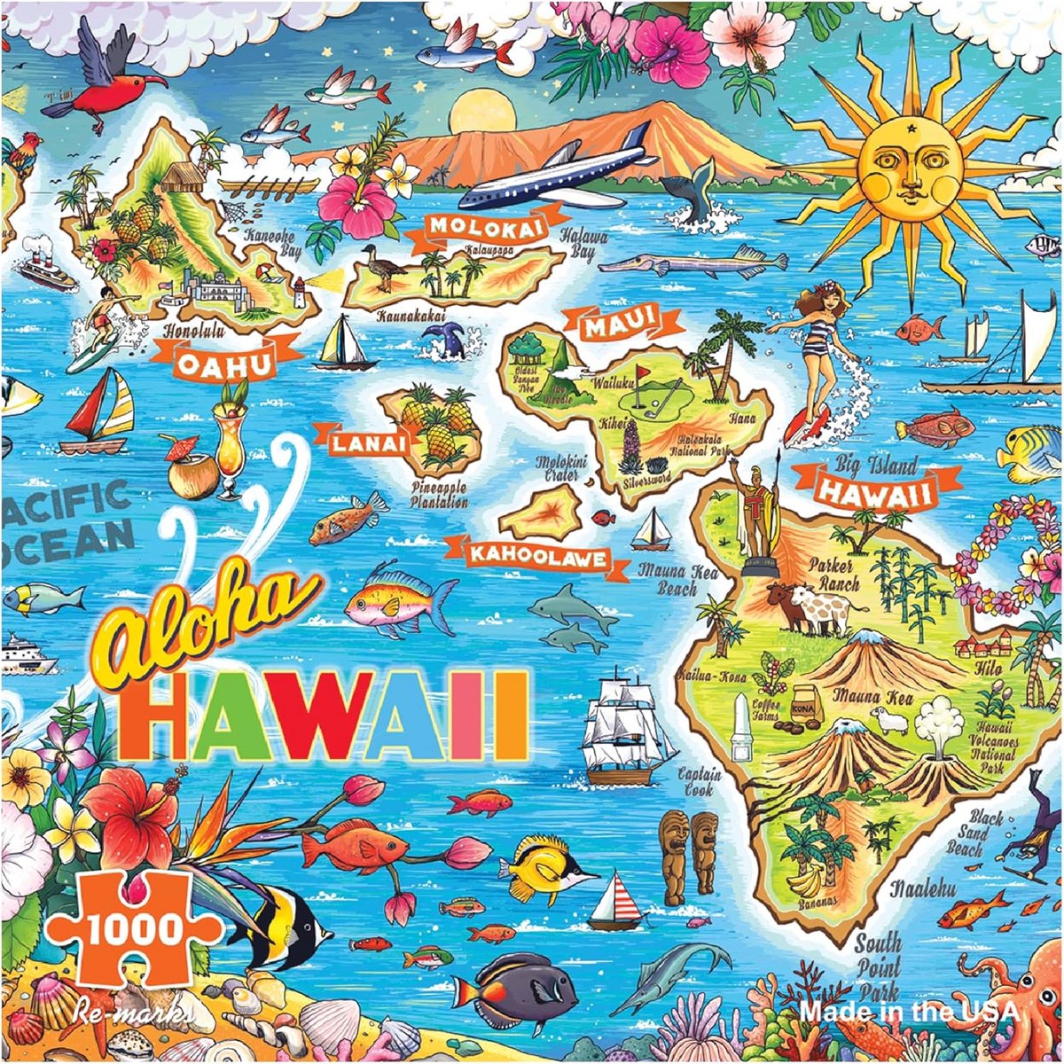 Puzzel 1000 Stukjes Hawaii Thema - Grote Legpuzzel met Unieke Illustratie