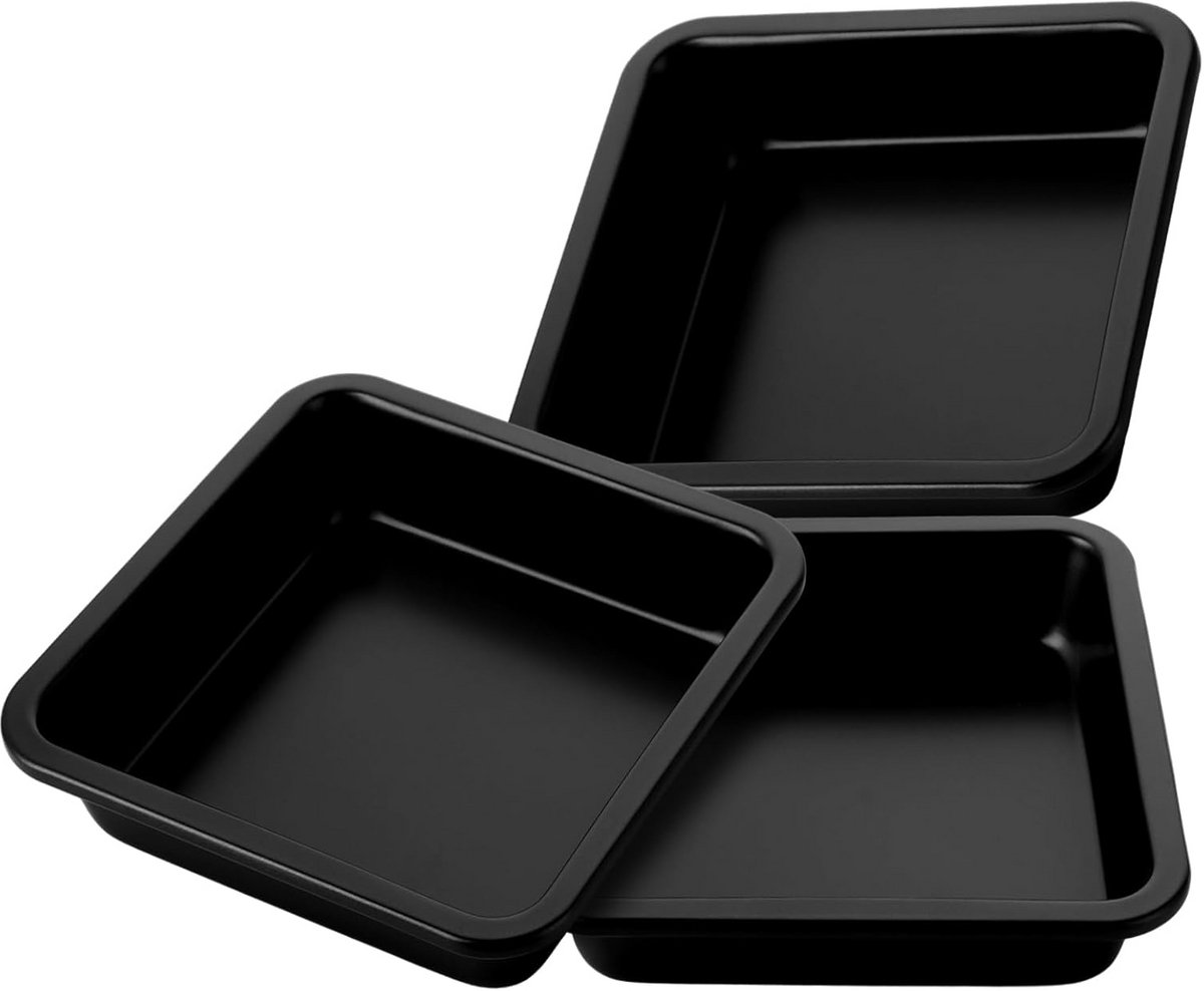 Set van 3 Vierkante Bakvormen 18x18 cm Koolstofstaal met Antiaanbaklaag Oven & Airfryer