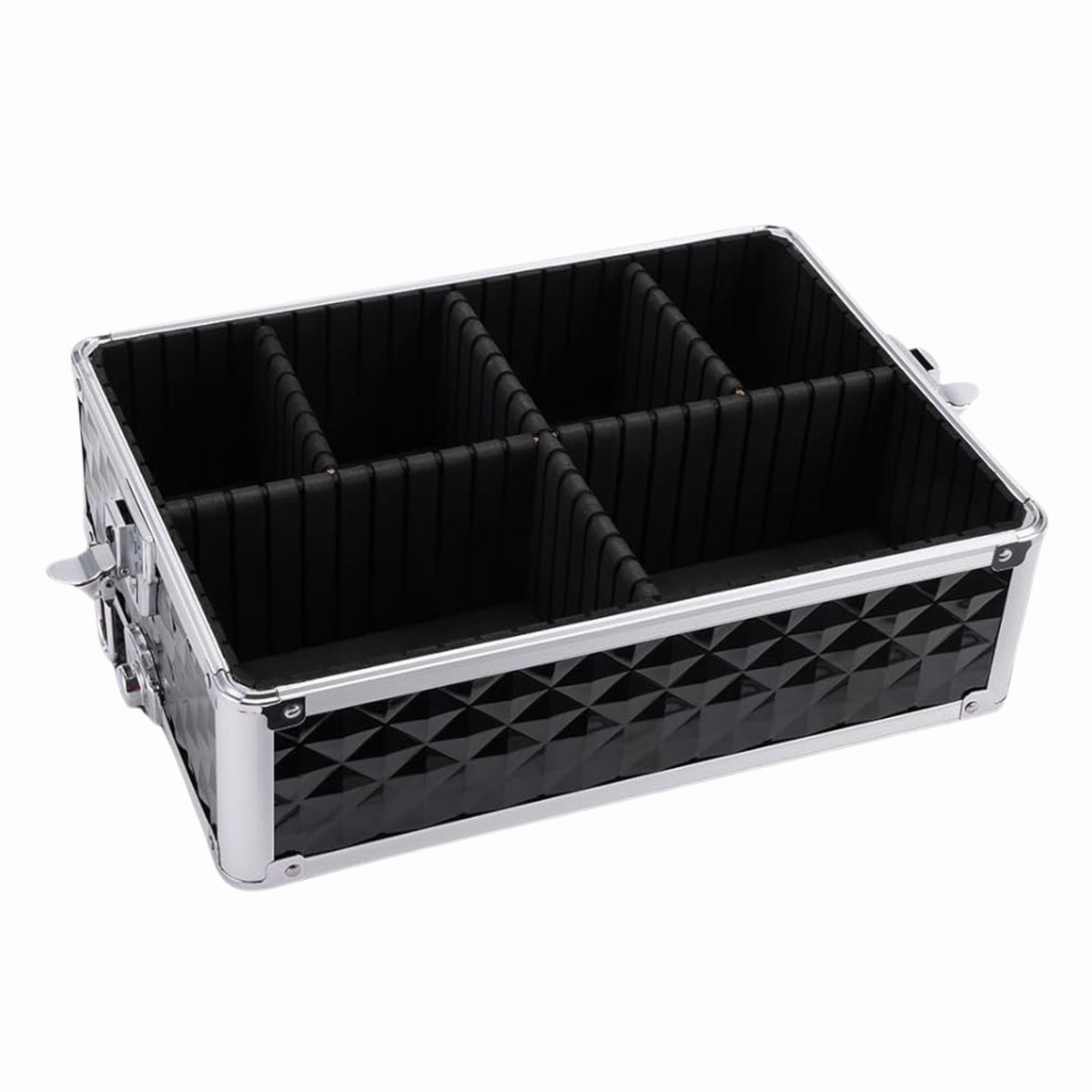 Guardian Beauty Make-up Train Case - 34.50cm Lengte - Zwart - Met Verstelbare Verdelers - Cosmetica Organizer - Schoonheidsgeval