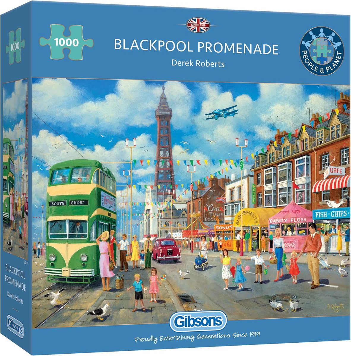 Legpuzzel 1000 Stukken: Prachtig Blackpool Kustgezicht - Hoge Kwaliteit Puzzel