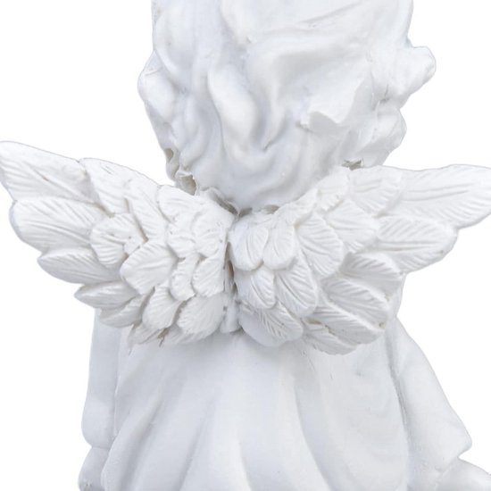 Angel Standbeeld Met Zonne-verlichting Met Roma-pijler - Outdoor Solar Cherub Tuinbeeld - Hars Cherub Tuinbeeld Voor Patio Tuin Gazon Veranda Kunst Decoratie Ornament(Warm light,Right Angel