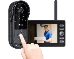 Video Video Deurbel Camera - met 4,3-inch - Batterij - Zonder abo - AI nee - 1080p