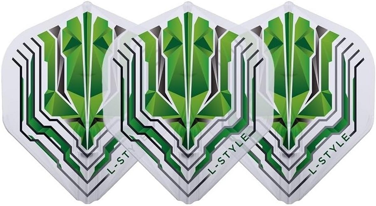 Dartpijlen Flights EZ L1 Standaard Clear Groen - Nieuwe Origin Serie Kwaliteit Accessoires