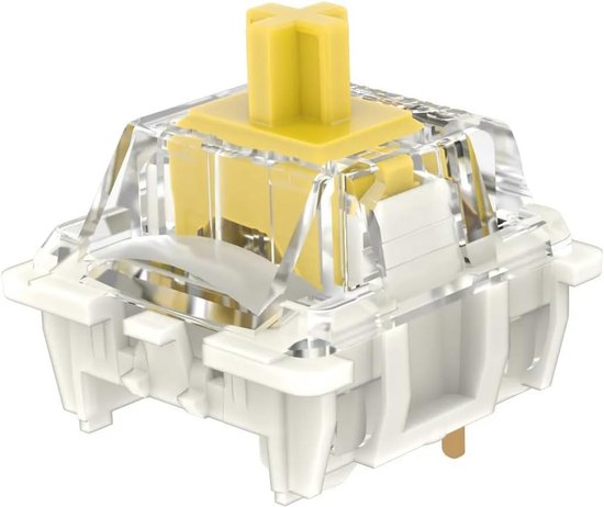 Mechanische Toetsenbord Switches - Gele Pro Switches - Gaming en Typen - Vooraf Gesmeerde Lineaire Schakelaars - 108 Stuks - Geel — afbeelding 2