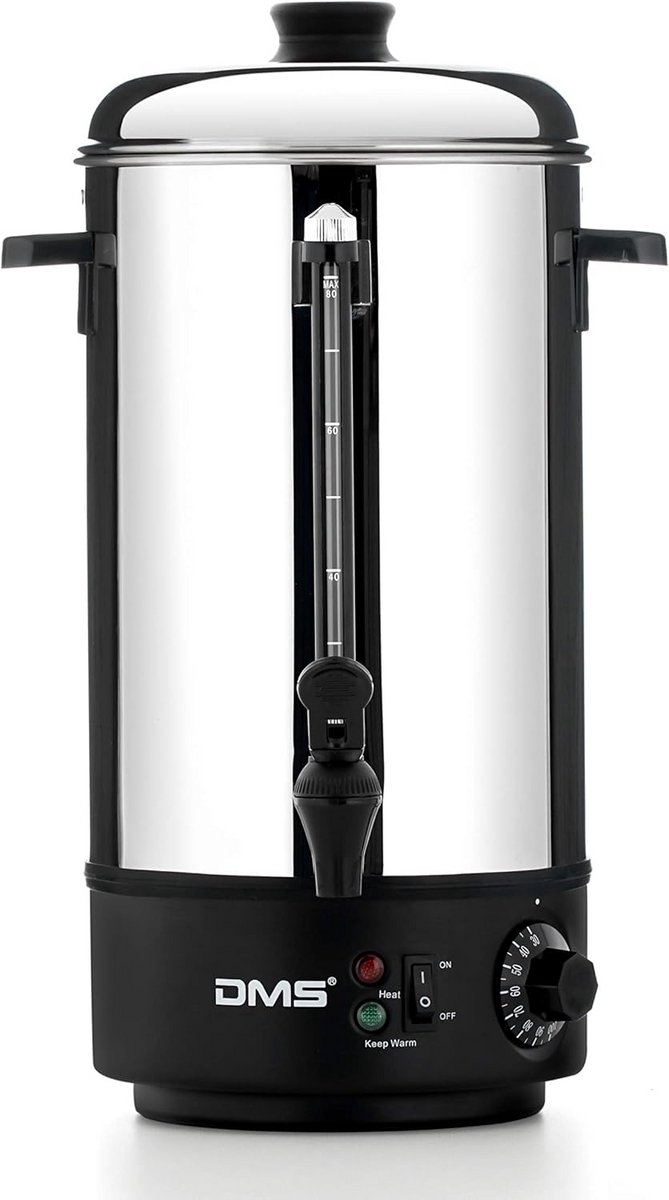 Elektrische Warmwaterdispenser 8 Liter RVS - Voor Thee, Koffie en Glühwein