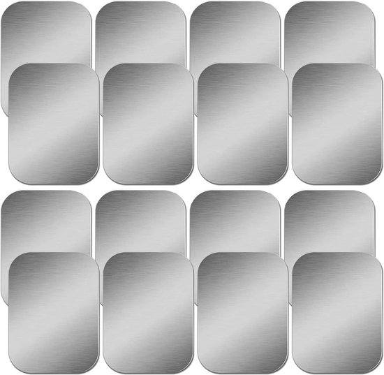 6 Stuks Metalen Plaatjes Voor Magnetische Telefoonhouder – Zelfklevend – 4 Kleuren (Zwart, Zilver, Goud, Roze) – Dun En Stevig – Universeel