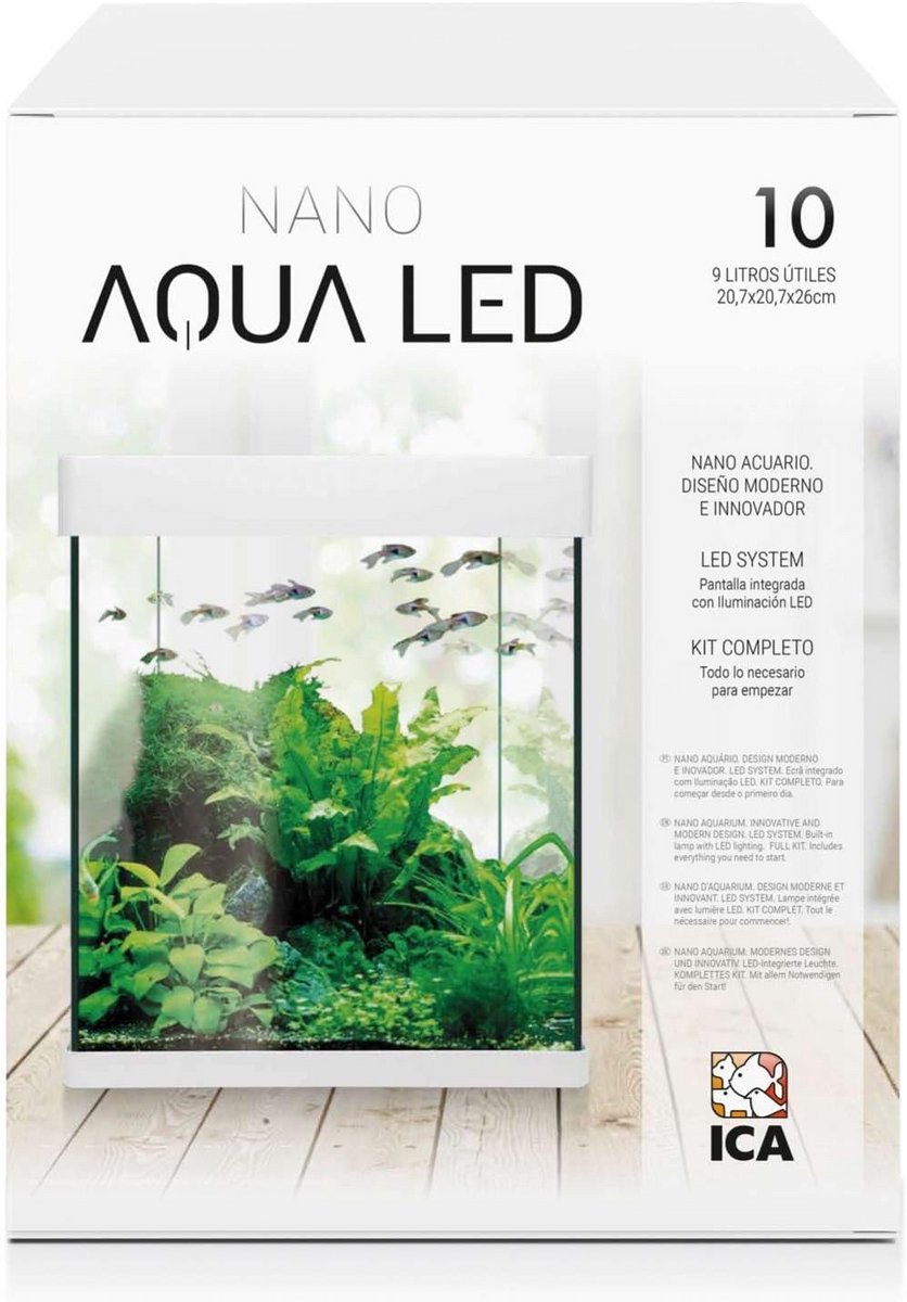 Nano Aqua LED Kristal Aquarium Set - 10 Liter - Complete Fish Tank thumbnail 5