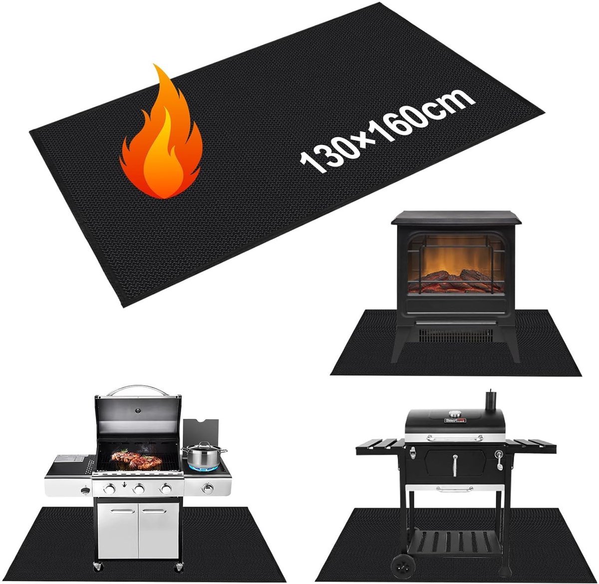 Stunq® Grillmat - Vuurvast en Waterdicht - 130 x 160 cm