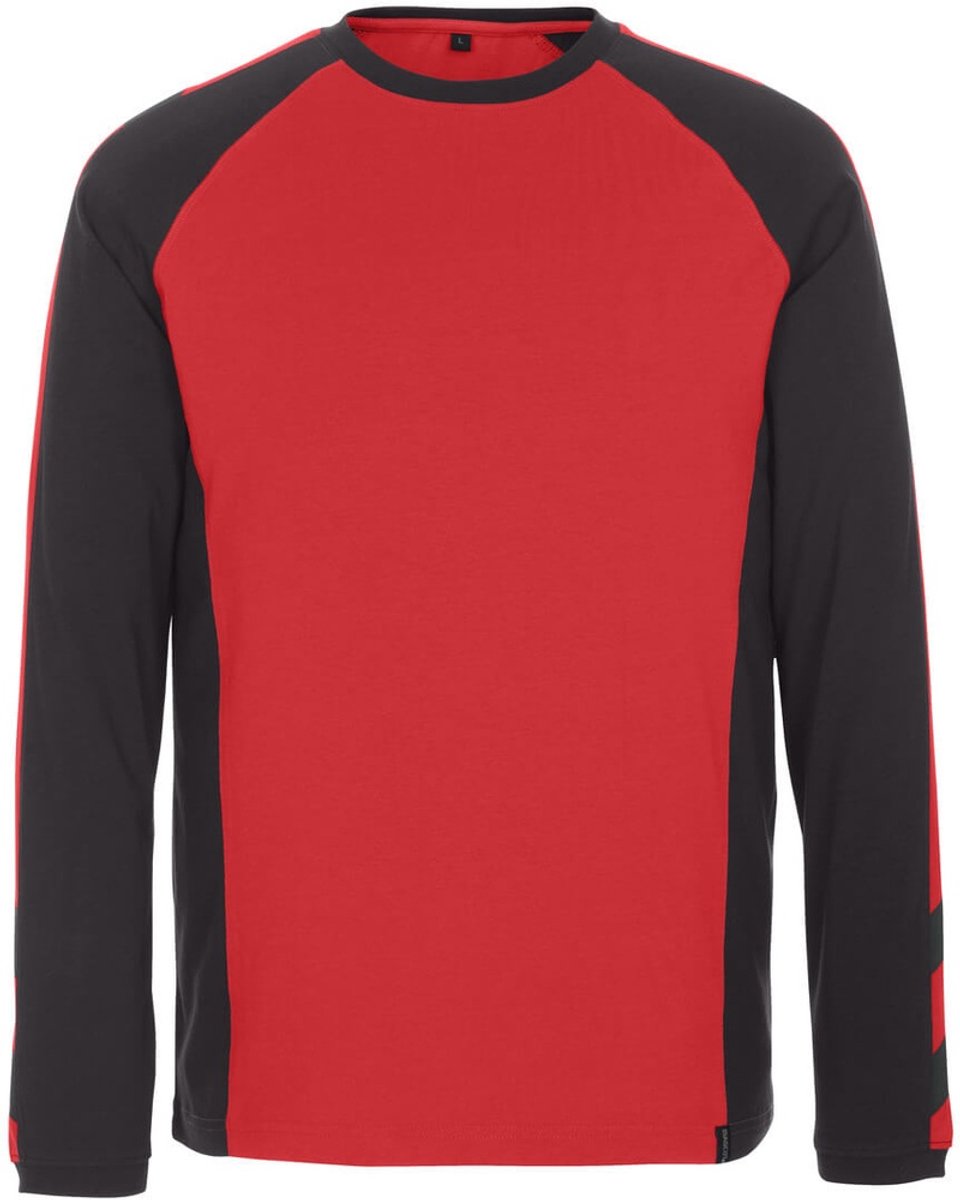 Mascot Unique T-shirt, met lange mouwen 50568-959 - Rood/Zwart - XS