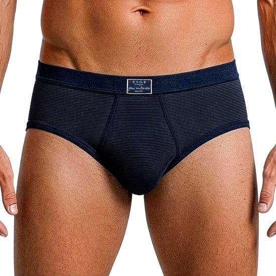 ESGE Lot de 3 slips pour hommes avec fermeture sur le devant - Jeans à fines côtes