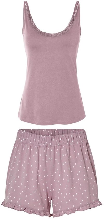 Esmara Korte Dames Pyjama - Maat L 44/46 - 100% Katoen - Roze