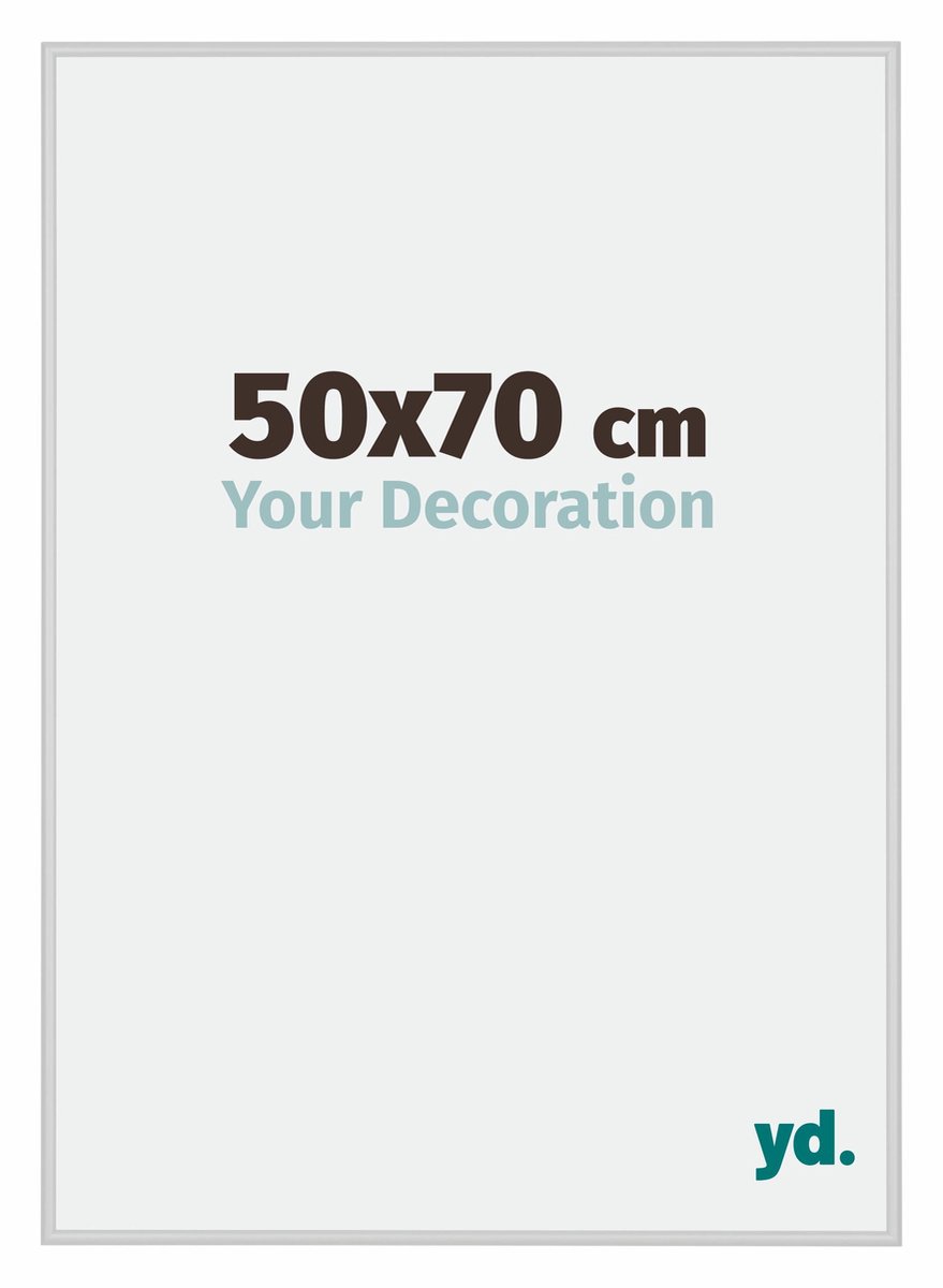Your Decoration - Fotolijst 50x70 cm - Aluminium - Zilver Mat - Miami