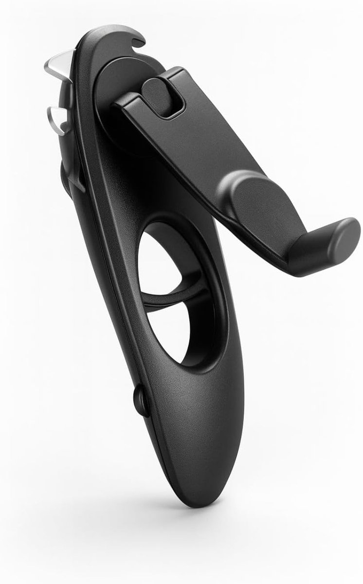Handmatige Blikopener voor Senioren met Hefboom Gemakkelijk te Gebruiken, Blikopener Zwart met Roestvrij Staal RVS Mes, Multifunctionele Flesopener Voor Bier met Robuuste ABS Behuizing