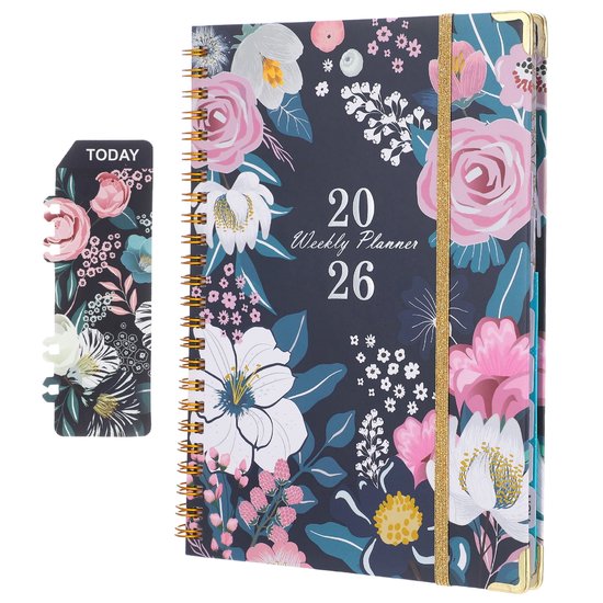 Agenda 2026 – Agenda 2026 volwassenen - A5 - Weekplanner & Maandplanner – 12 Maanden Kalender – 142 Pagina’s – Spiraalgebonden Notitieboek – Print Cover – Planner voor Werk Studie Thuis