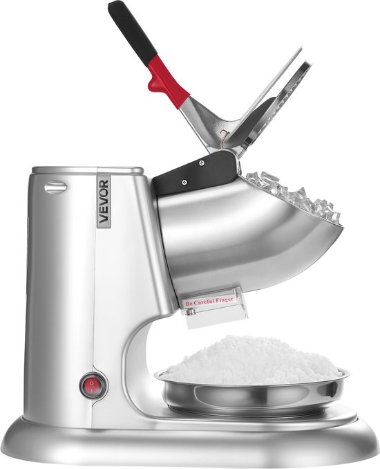 VEVOR Commerciële IJscrusher 100 kg/u Sneeuwkegelmaker Elektrisch Zilverkleurig van Vevor — afbeelding 2