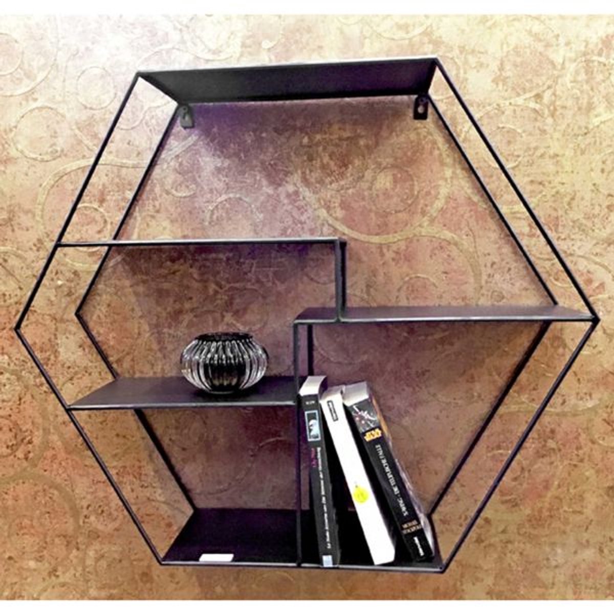 Wandrek | 61 X 16 X 54 Cm | Zwart - Haku - Wandrek - Zwart - Metaal