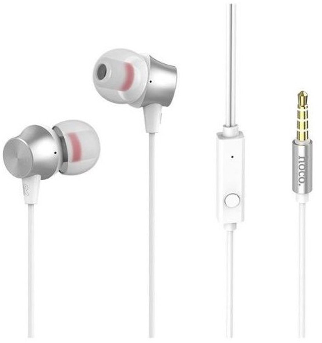 M51 HOCO Superior Sound koptelefoon met microfoon Metallic Zilver