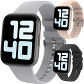 Cinturio SQ1 Grey - Smartwatch voor heren en dames - Sporthorloge – beschikbaar in 4 kleuren