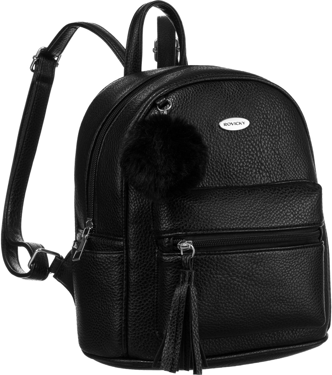 Dames PU Rugzak R-PZP-02-9939 Zwart