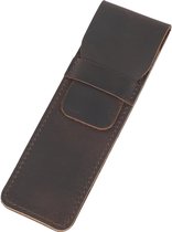5 stuks pennenetui van leer, vintage stijl, handgemaakt