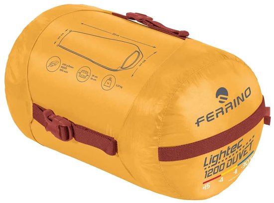 Ferrino Sleepingbag Lightech 1400 Duvet Rds Down Slaapzak Oranje Long Man,Vrouw van Merkloos — afbeelding 3
