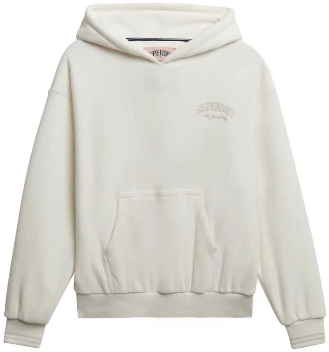 Superdry Trui Country Club Velour Loose Hood W2012545a 71d Off Dames Wit
