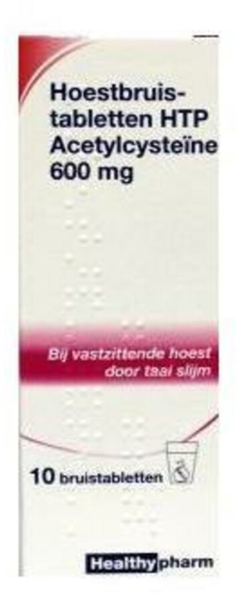 Healthypharm Acetylcysteine 600mg - 2 x 10 bruistabletten