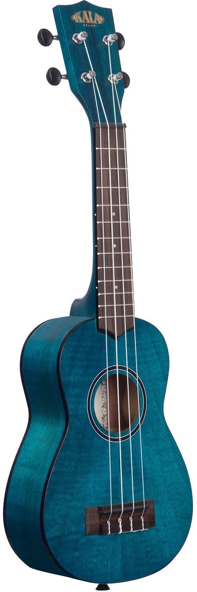 Kala Blue Exotic Mahogany Soprano sopraan ukelele met gigbag